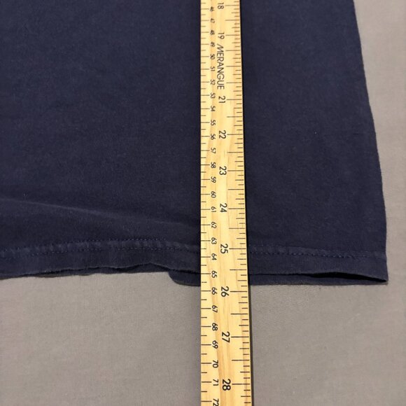 Harley Davidson T Shirt Medium Navy Blue Skull Pocket Y2K Biker Owners Group - Picture 3 of 6